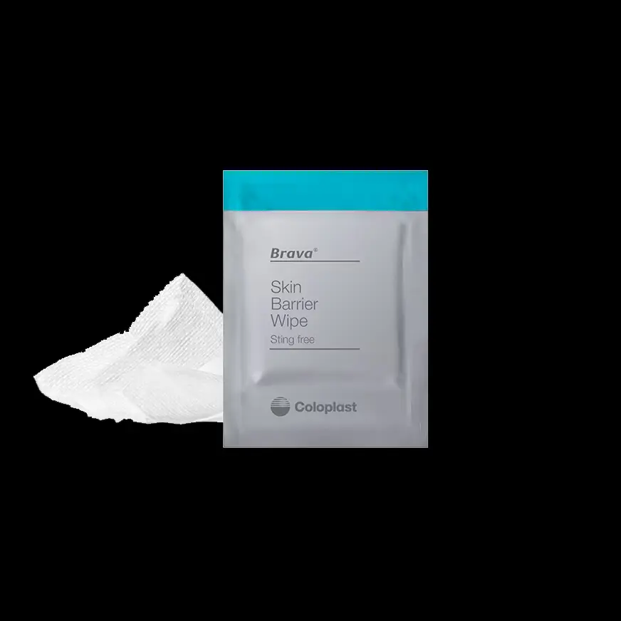 Brava® środek ochronny do pielęgnacji skóry wokół stomii w chusteczkach, Coloplast