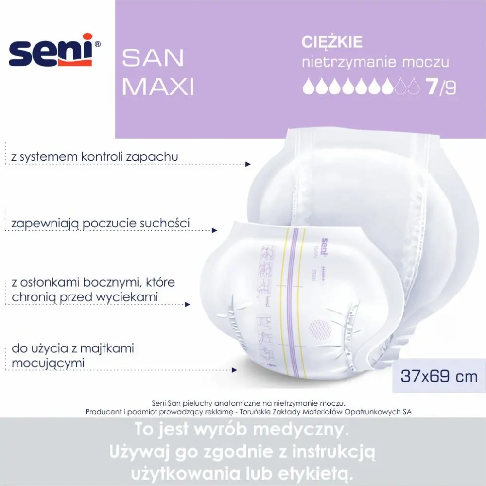 Pieluchy anatomiczne Seni San Maxi - obrazek 2
