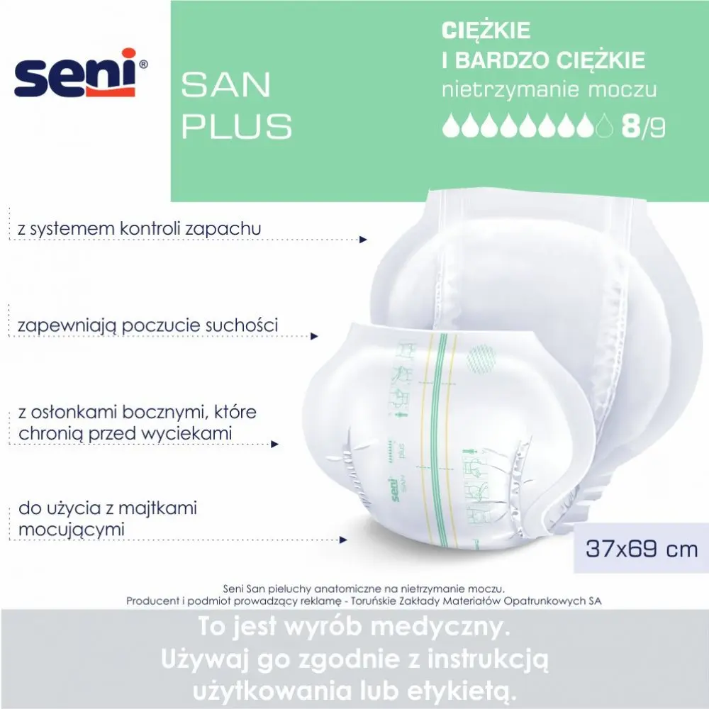 Pieluchy anatomiczne Seni San Plus - obrazek 2