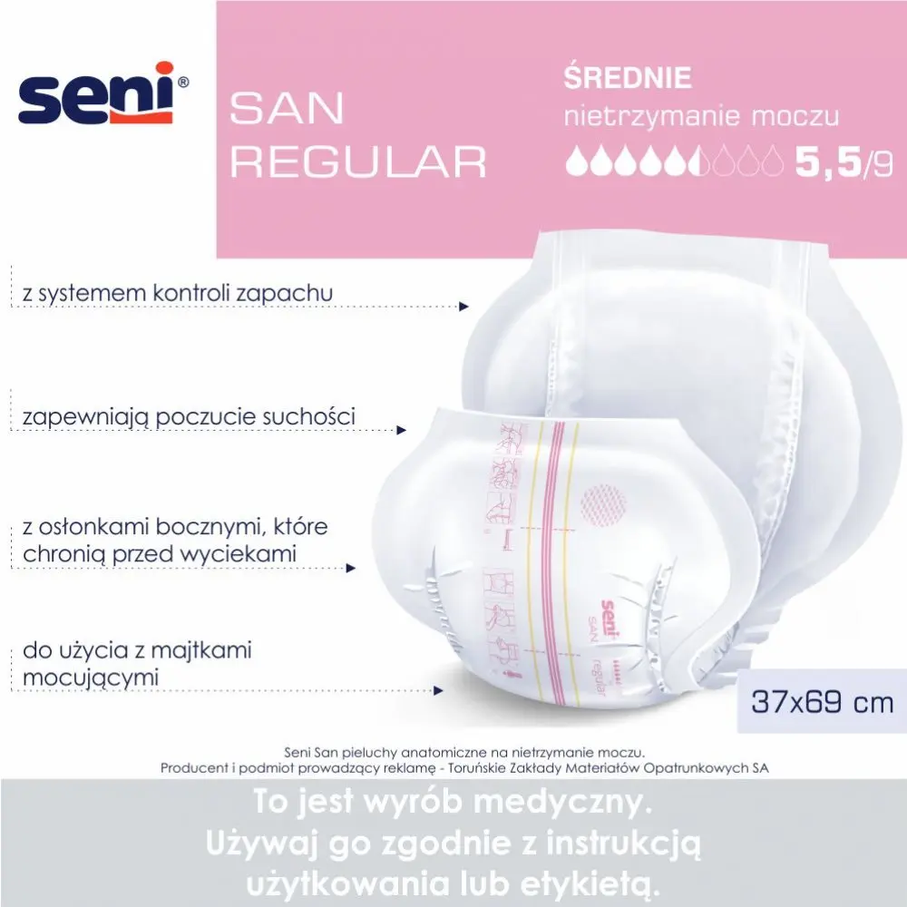 Pieluchy anatomiczne Seni San Regular - obrazek 2