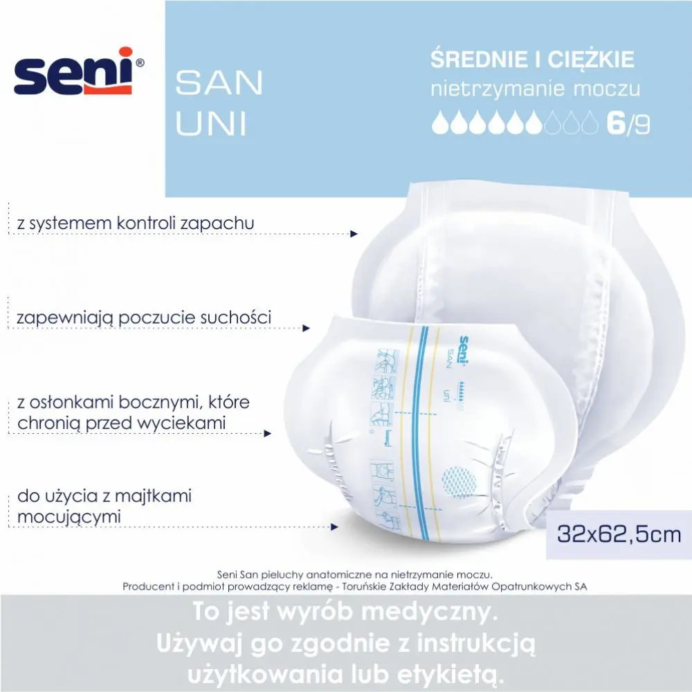 Pieluchy anatmoczne Seni San Uni - obrazek 2