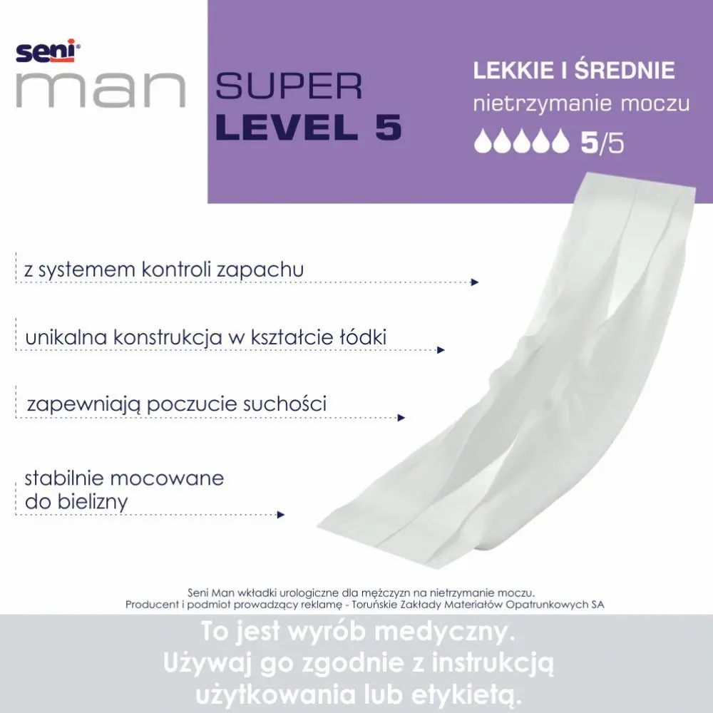 Wkładki dla mężczyzn SENI MAN SUPER LEVEL 5 - obrazek 2