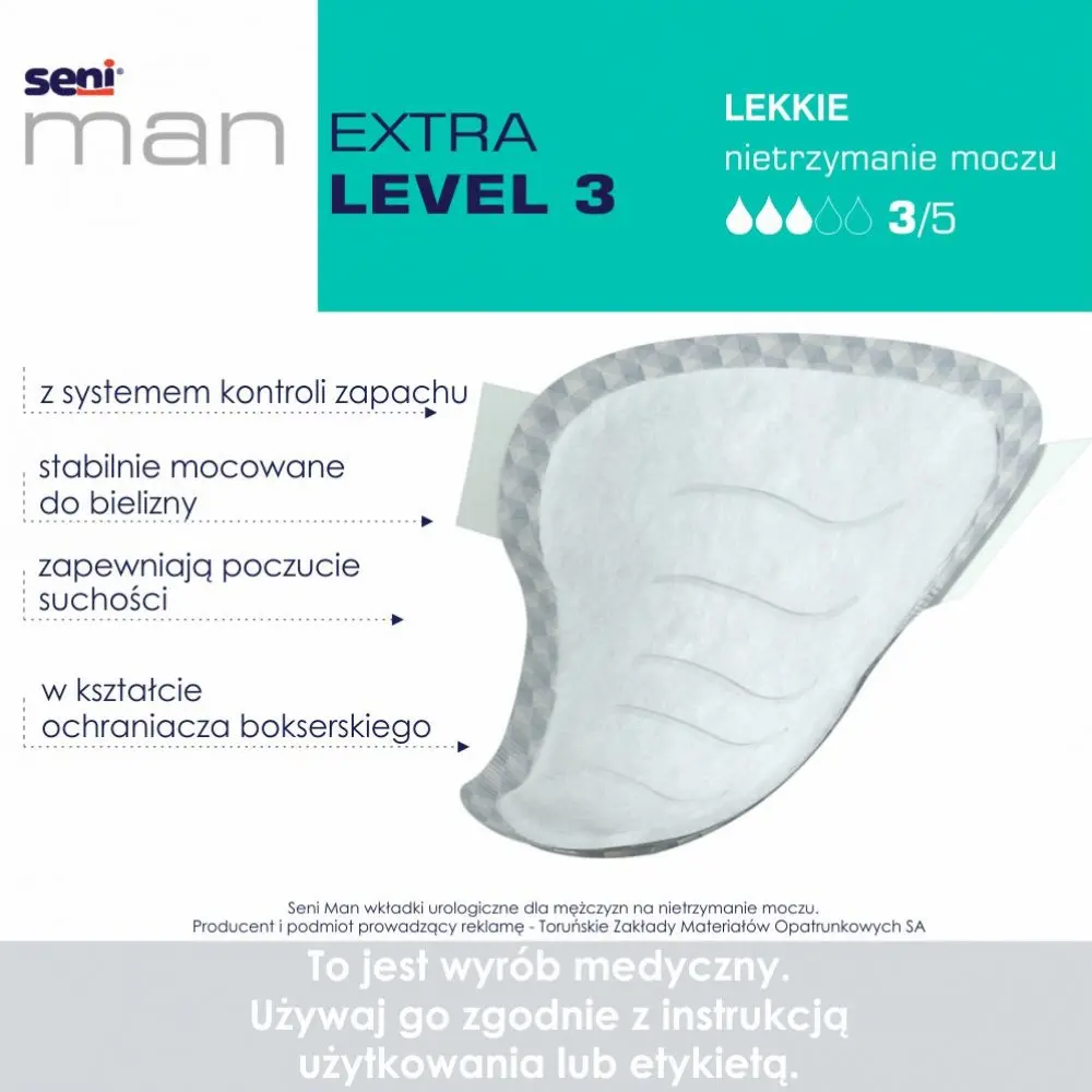 Wkładki dla mężczyzn SENI MAN EXTRA LEVEL 3 - obrazek 2
