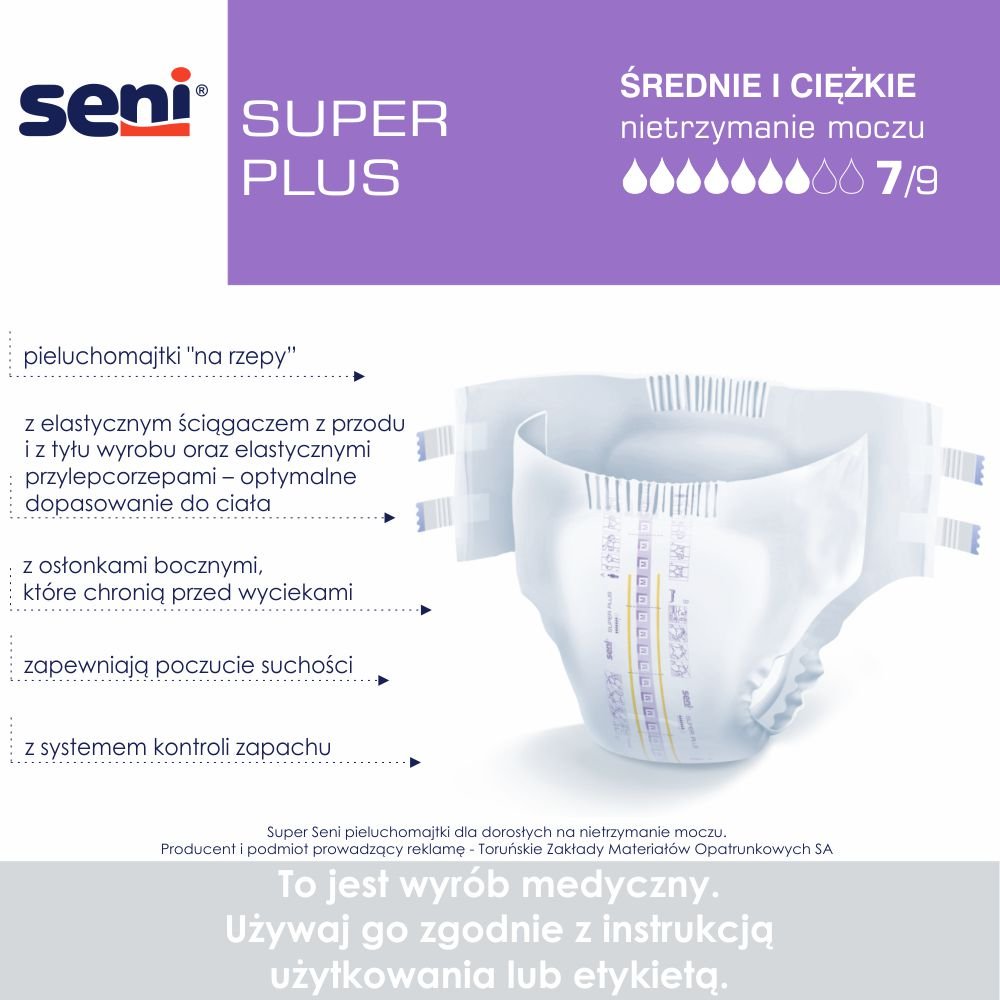 Pieluchomajtki Seni Super Plus - obrazek 2