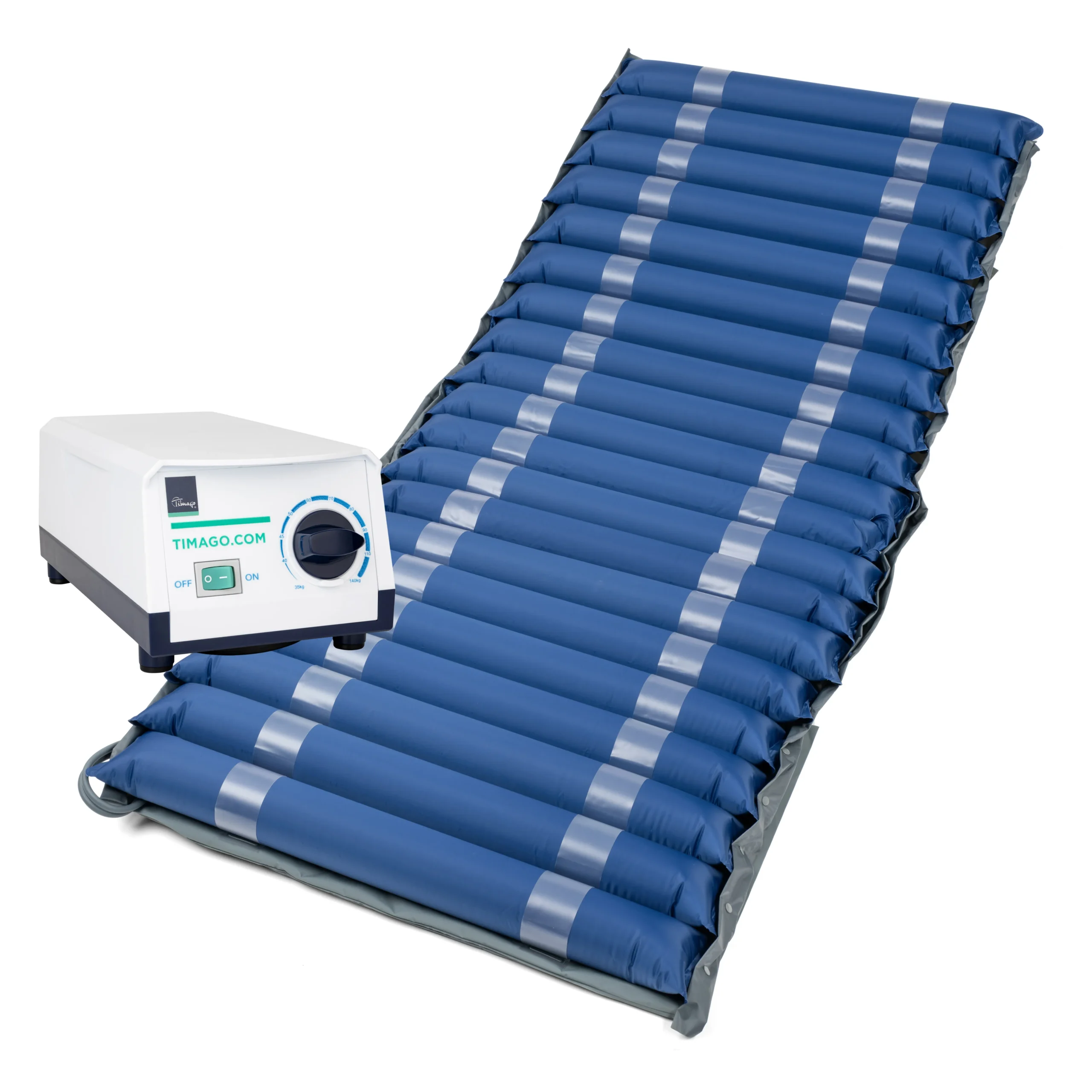 Materac przeciwodleżynowy rurowy z wyjmowanymi komorami