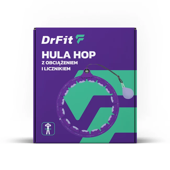 + Do porównania DrFit Hula Hop z obciążeniem i licznikiem masujące ciemnofioletowe - obrazek 3